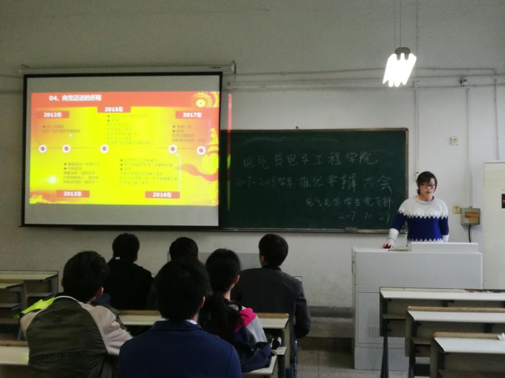 电气电信学生党支部召开党员拟发展对象汇报答